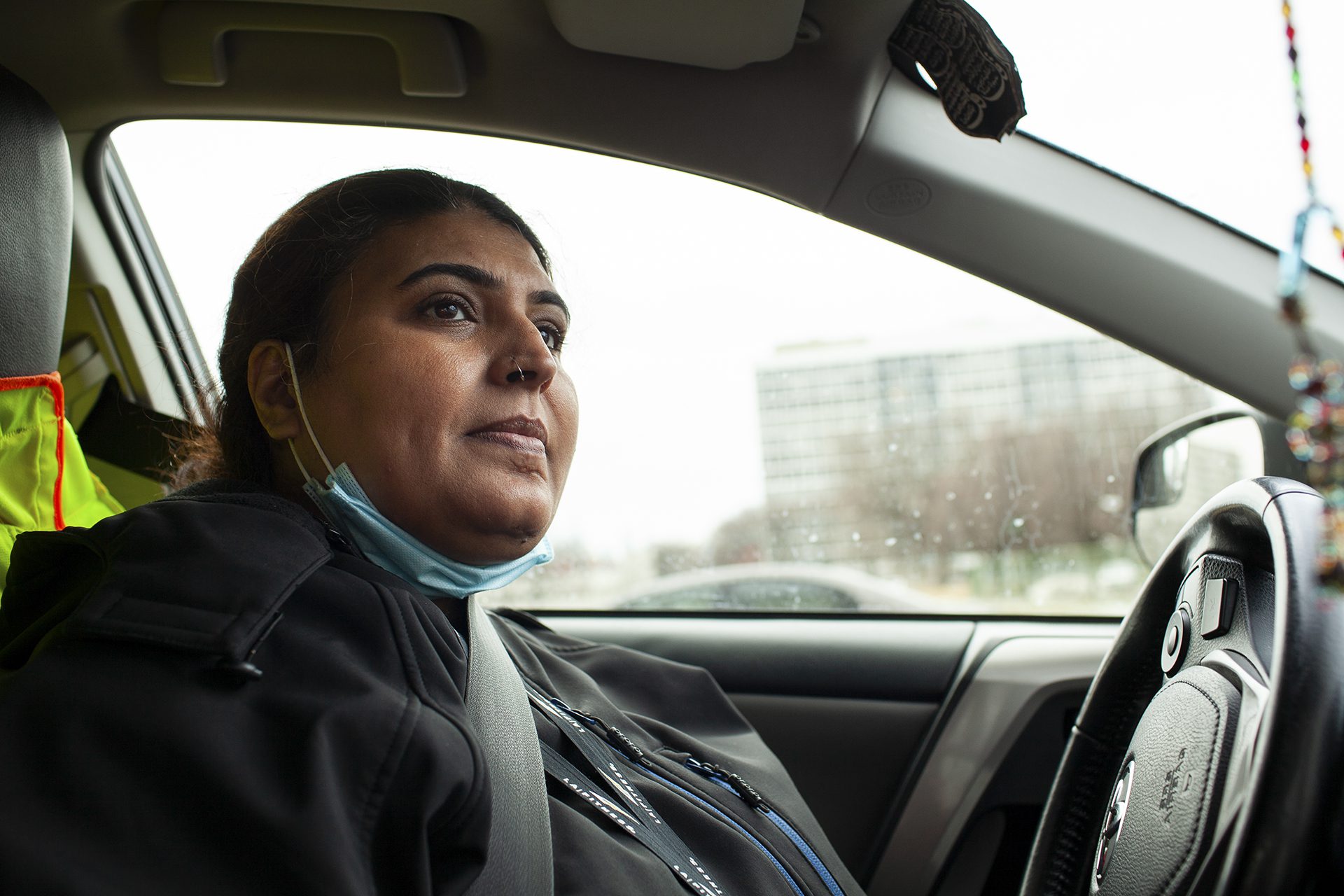 Naveen Ali drives her car