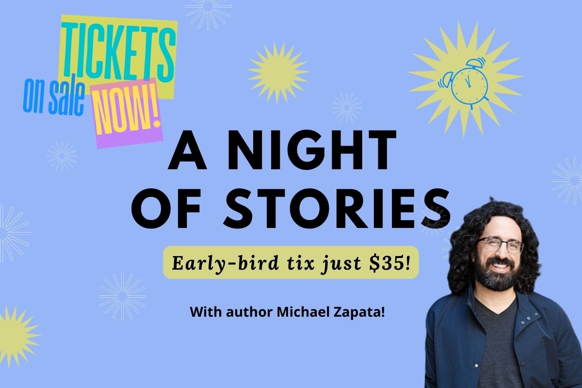 A Night of Stories Fundraiser Dec. 5 2024 to support Borderless' nonprofit and nonpartisan journalism.